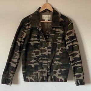 Anthropologie Pilcro Camo Denim Jacket